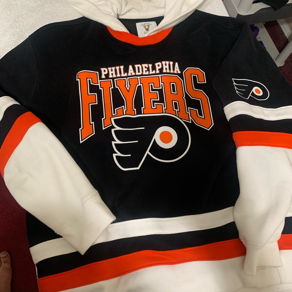Philadelphia Flyers Black and Orange Men's Sweater